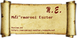 Mármarosi Eszter névjegykártya
